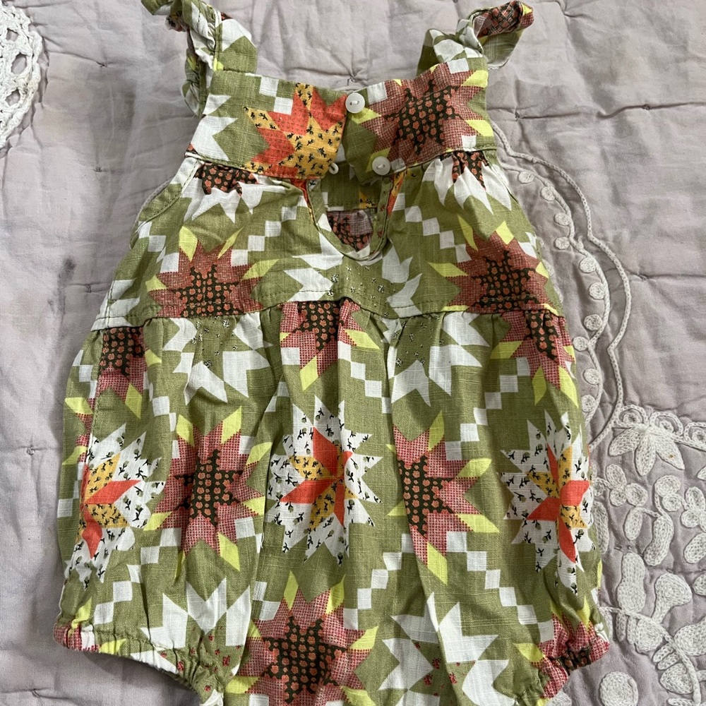 Colorful Geometric Baby Romper